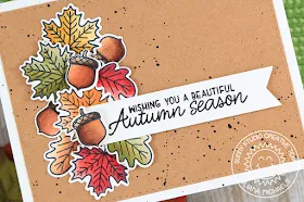 Sunny Studio Stamps: Beautiful Autumn Fall Swag Cluster Card by Juliana Michaels