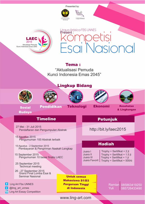 Lomba Menulis Essay 2015 - Ling Art Essay Competition 