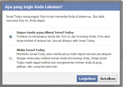 Remove Foto yang di Tag di Facebook