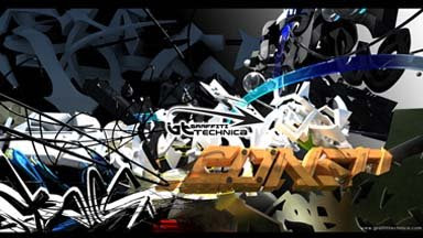 digital 3D arrow graffiti