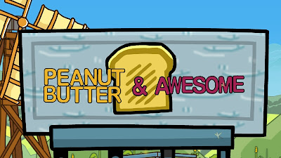 Scribblenauts Unlimited Peanut Butter & Awesome Sign
