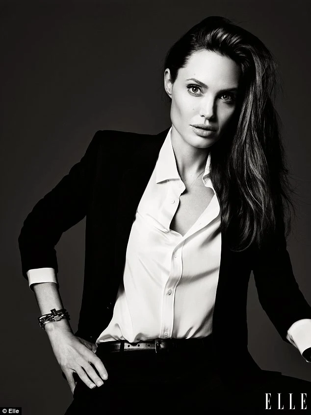 Angelina Jolie is a monochrome beauty for Elle US June 2014