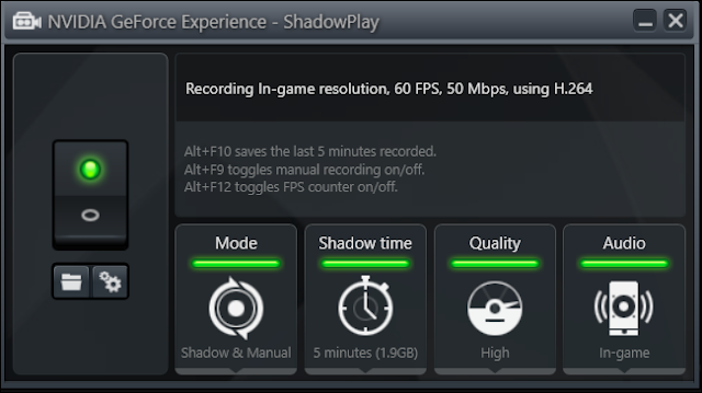 shadow play mode recording