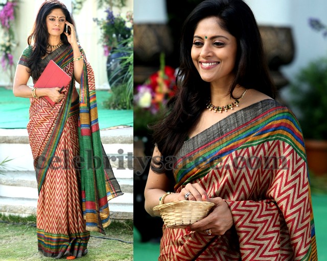 Nadhiya Printed Handloom Saree