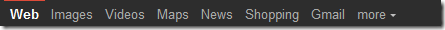 Google navigation bar