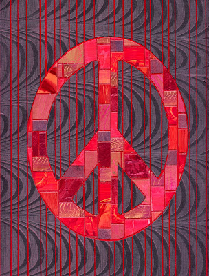 paper mosaic peace sign