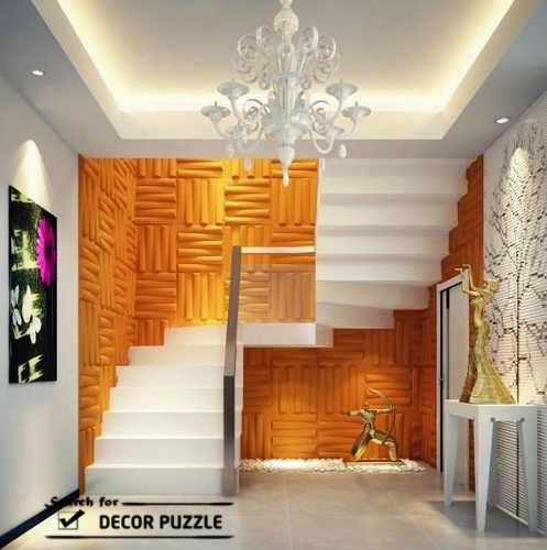  stairwell wall decoration, decorative 3D wall art panels 
