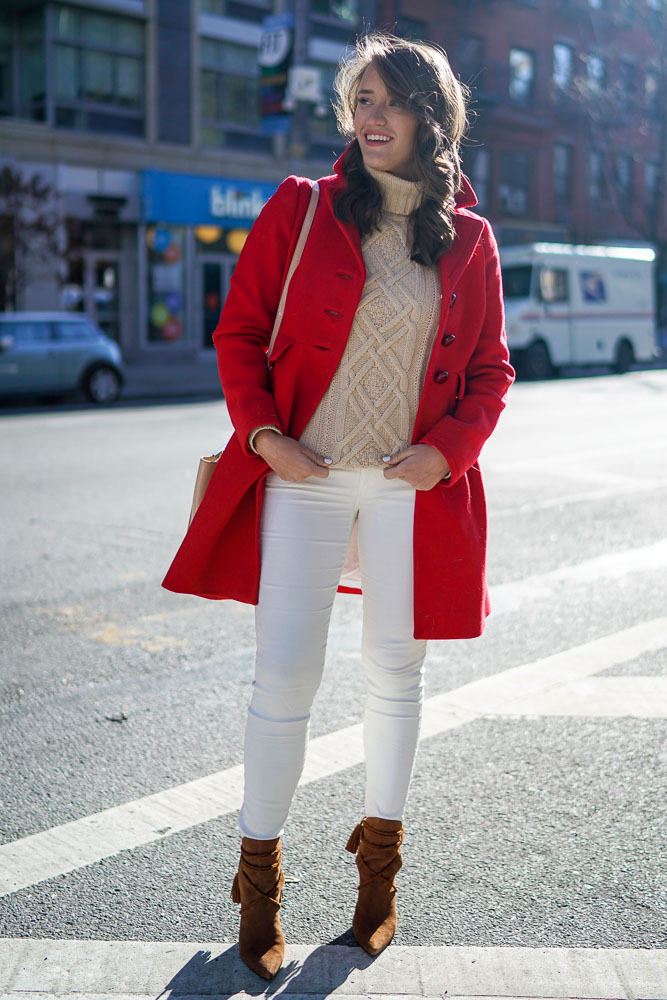 Krista Robertson, Covering the Bases,Travel Blog, NYC Blog, Preppy Blog, Style, Fashion Blog, Travel, Fashion, Style, Preppy Style, Blogger Style, Designer Coats, NYC Street Style, Winter Coats, Red Coats, White Winter Wear, Kate Spade Style