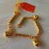 SOLD Rantai Tangan Budak Kayu Gantung Buah Love 3.05g u100 13.6cm 0.3cm 