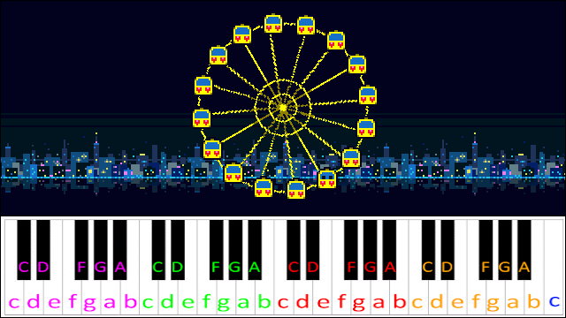 Ferris Wheel (Deltarune) Piano / Keyboard Easy Letter Notes for Beginners