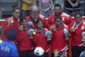 Indian table tennis tean won gold