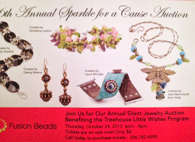 Fusion Beads' Annual Charity Auction postcard