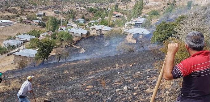 Ahırlı'nın Kuruçay Mahallesinde korkutan yangın