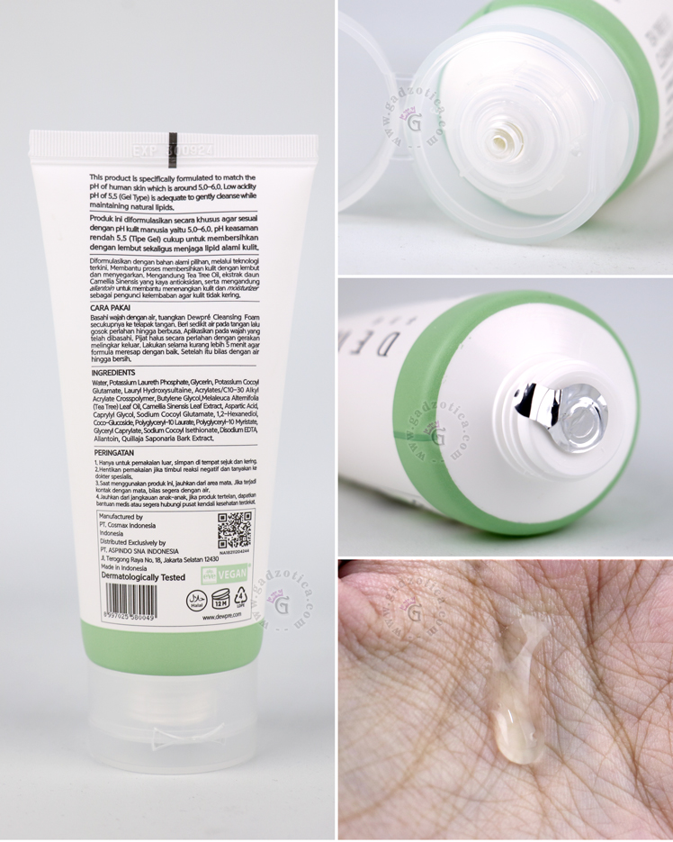 Review Dewpre Tea Tree 5.5 Cleansing Foam