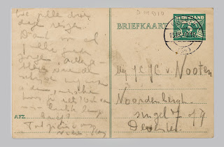 Etty's last postcard, in Dutch