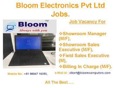 Bloom Electronics Pvt Ltd Jobs