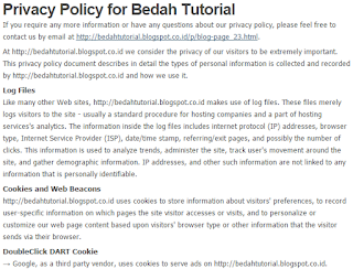 Cara Membuat Privacy Policy Blog Simpel dan Mudah