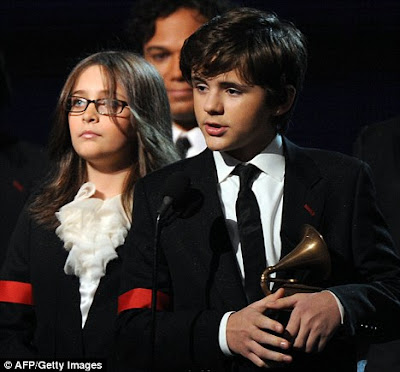 Appearance Of The Children Michael Jackson At Grammy Awards 2010