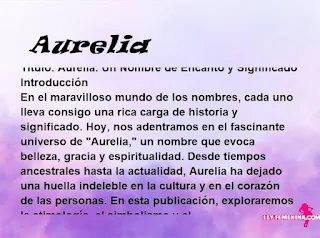 significado del nombre Aurelia