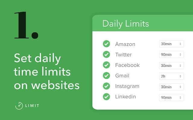 Limit Site Blocker for set daily time limits on websites