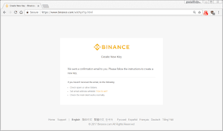 Binance Create API Keys