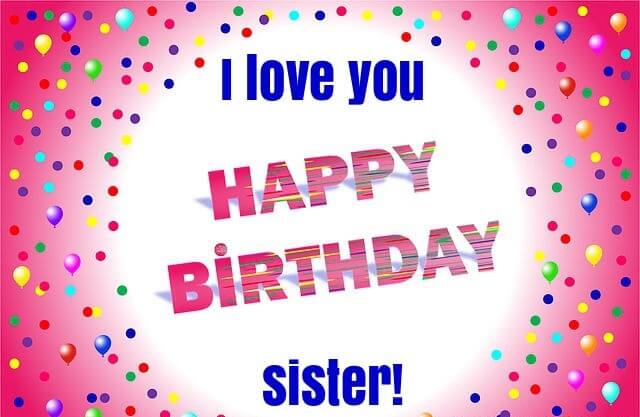 Happy Birthday Sister simple image, poster, wallpaper