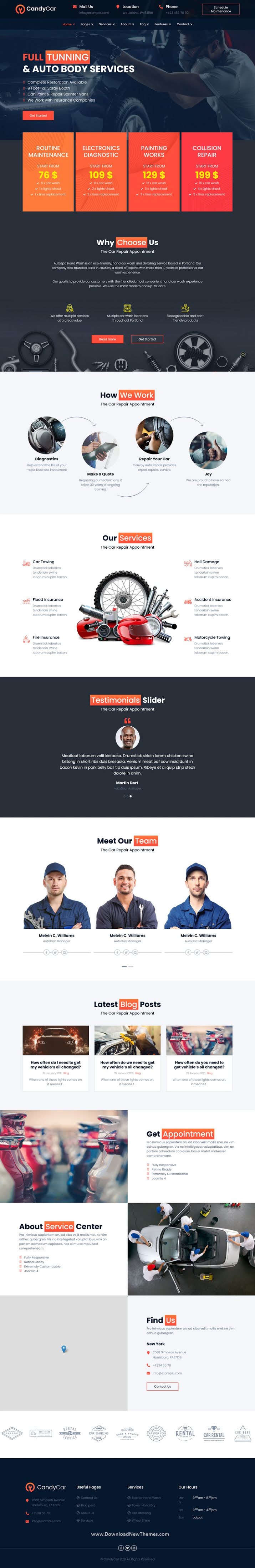 Auto service Responsive Joomla Template