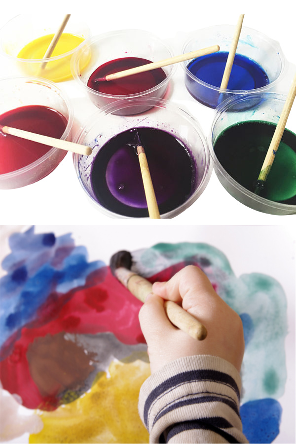 Get more use out of those markers and turn them into paint! #homemadewatercolorpaint #washablepaintforkids #watercolorart #growingajeweledrose #activitiesforkids