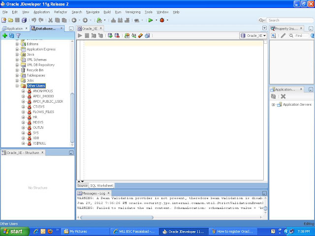 How to register Oracle Database 11g XE with Oracle JDeveloper and Edit, unblock the database users. oracle jdeveloper tutorials, oracle database XE tutorial, database management tutorial, oracle XE, database XE, how to edit and unblock database user in oracle database xe, oracle database XE connectivity with Jdeveloper, database administration, database software, java web action, database development software tool, oracle database server, Oracle database 11g XE