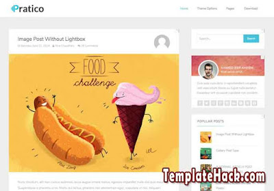 practico light blogger template