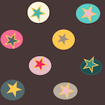 star bubbles and chocolate paper