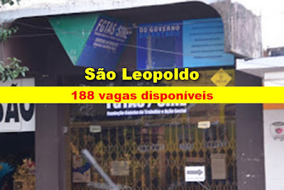 Sine de São Leopoldo anuncia seleção para 188 vagas