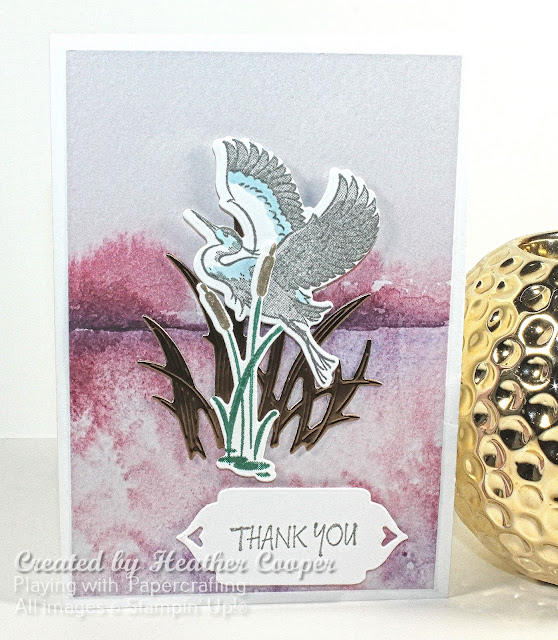 thank you cards using heron habitat bundle 3