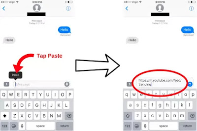 Copy paste in iOS 