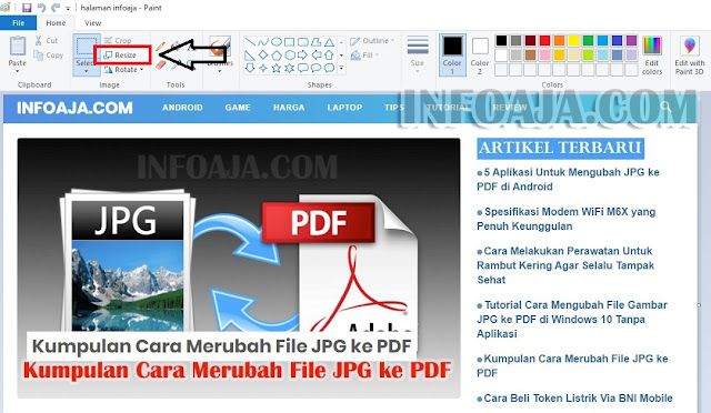 cara resize gambar