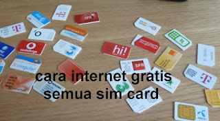 cara internet gratis semua sim card