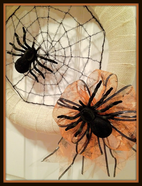 burlap, Halloween, Wreath, Spider, Halloween Decor