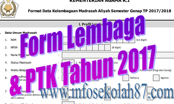 Download Form Emis Lembaga Dan PTK  Emis Update Terbaru 2017/2018