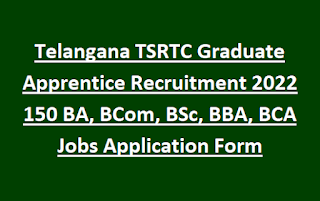 TSRTC Degree Apprentice Recruitment 2022 150 Govt Jobs vacancy Notification-Online Form