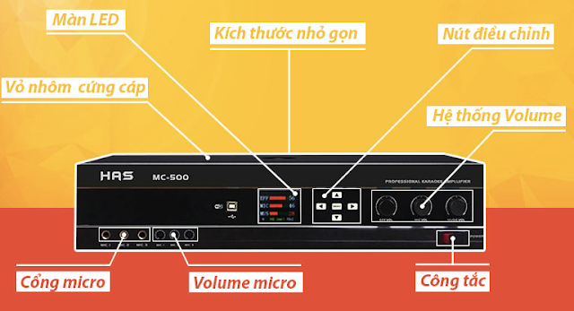 Amply karaoke số HAS MC500