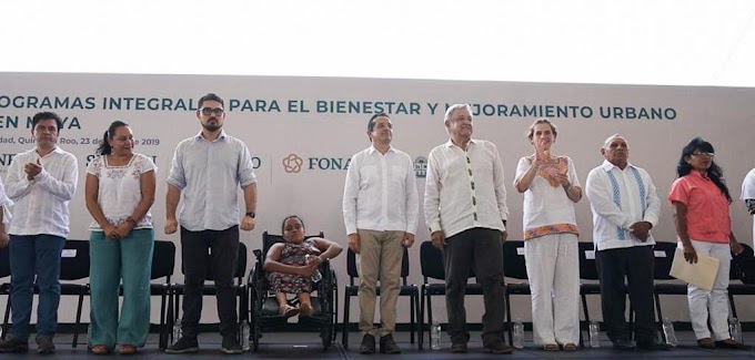 Sargazo no es "gravísimo", dice López Obrador en Playa del Carmen