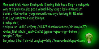 Membuat Efek Hover Blockquote Blinking Bulb Pada Blog