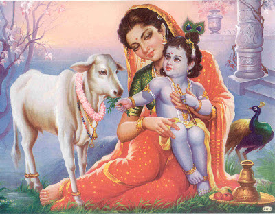 lord krishna images with cow