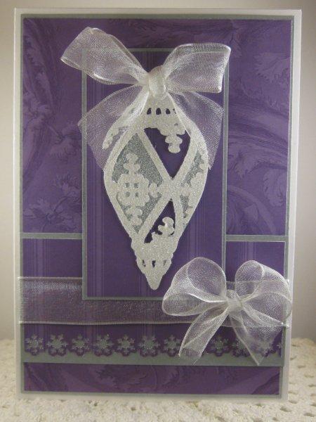 Purple and Silver Christmas A little nontradtitional card for a Christmas