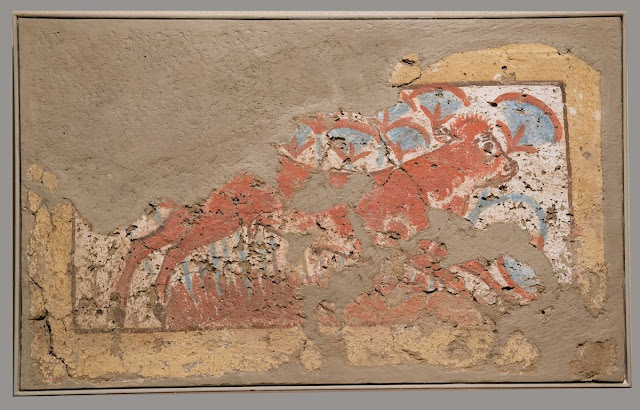 Bench Side-Panel Depicting a Calf in the Marshes: New Kingdom