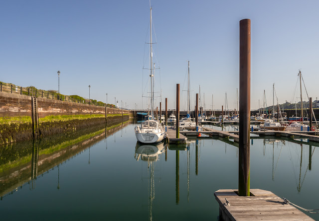 Photo of Maryport Marina flat calm on Saturday morning before the gate opened