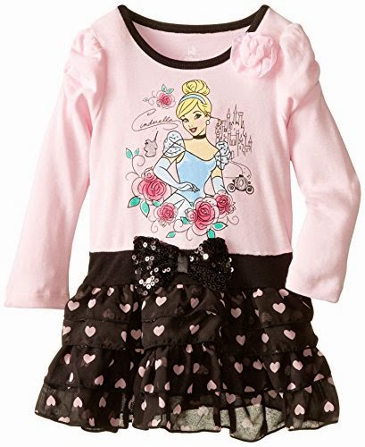 Disney Baby Baby-Girls Infant Girl Long Sleeve Cinderalla Dress