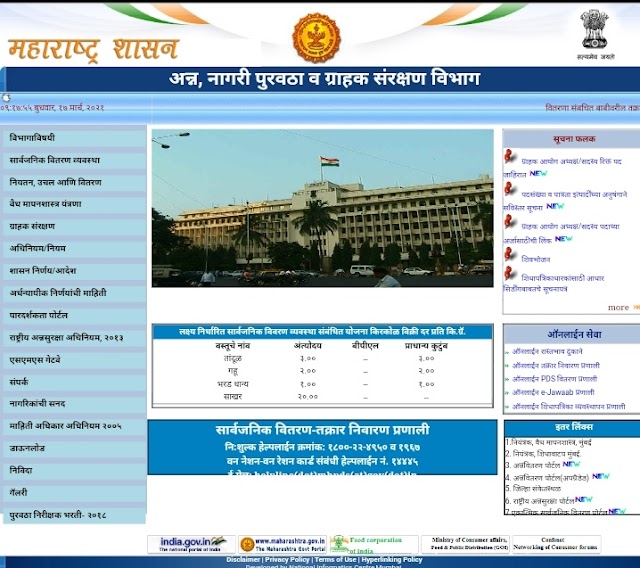 Maharashtra Ration Card | ऑनलाईन रेशनकार्ड बद्दल संपूर्ण माहिती