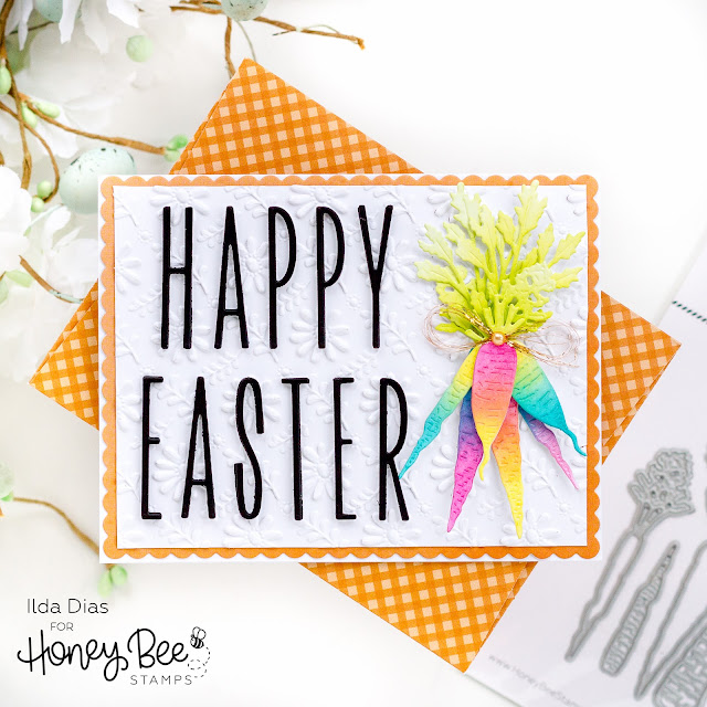 Ink-Blended, Rainbow, Carrots, Easter Card, Honey Bee Stamps, how to,handmade card,Stamps,ilovedoingallthingscrafty,stamping, diecutting,cardmaking