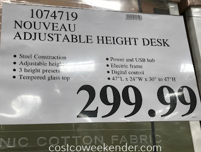 Deal for the Tresanti Nouveau Adjustable Height Desk at Costco